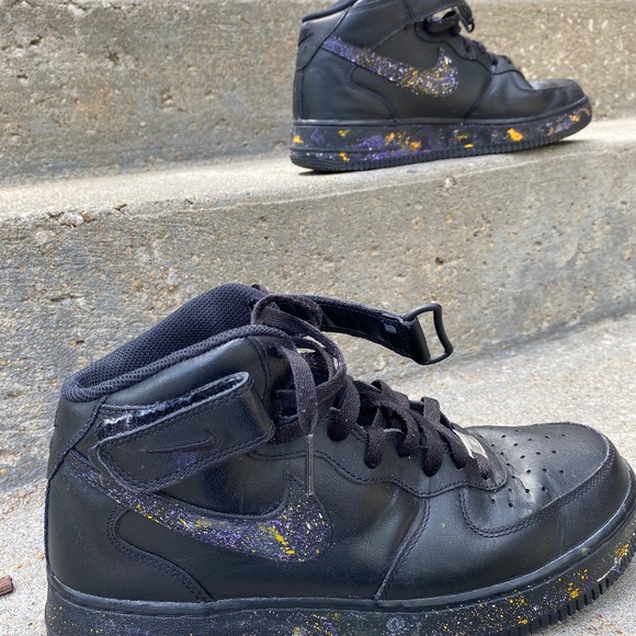 High Black custom worn Air Forces - Picture 1 of 5